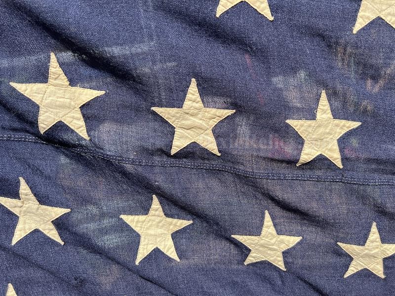Original 46 Star US American Flag, 1908-1912 6 x 12 Feet Made by Horstmann