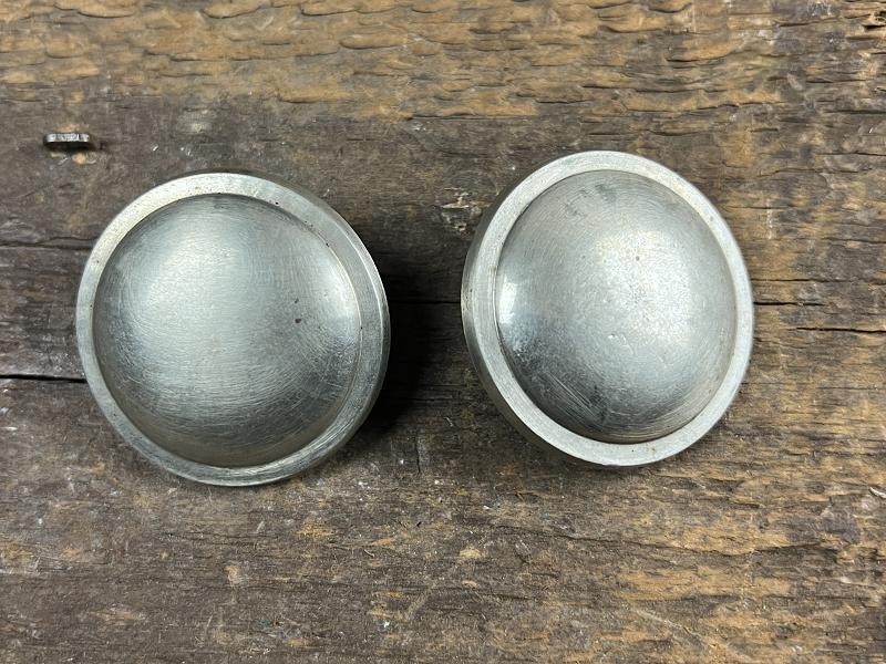 Two Civil War Era Silver Lead Filled Large Horse Rosettes