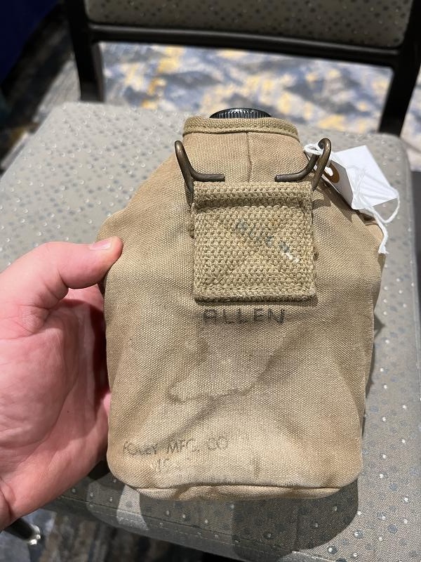 WWII WW2 USMC Equipment M1910 Canteen Foley MFG 1945