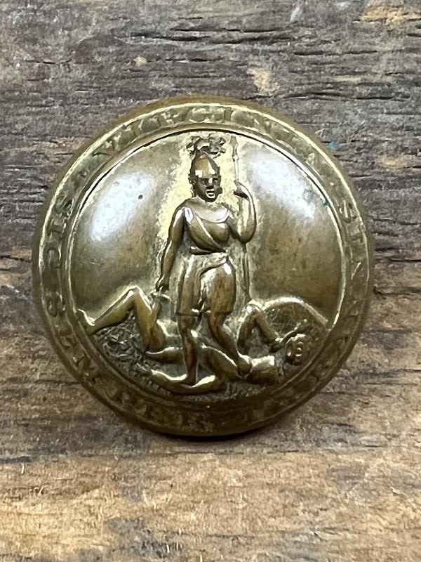 Confederate Virginia State Seal Coat Button 1850's RMDC Backmark