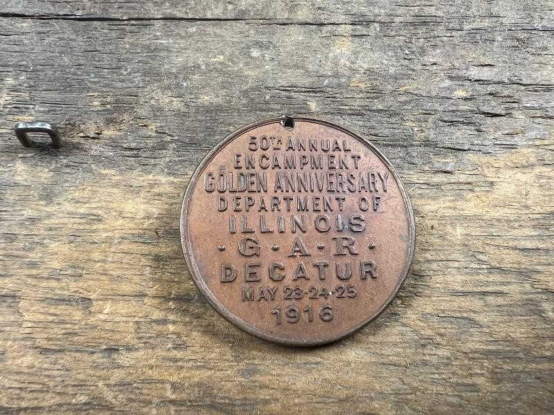 CIVIL WAR VETERAN GAR JOHN M SNYDER 1915 DEPARTMENT COMMANDER MEDAL