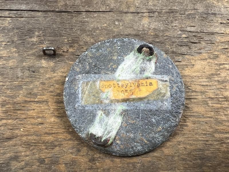 DUG UNION EAGLE BREASTPLATE RECOVERED 1955 SPOTSYLVANIA