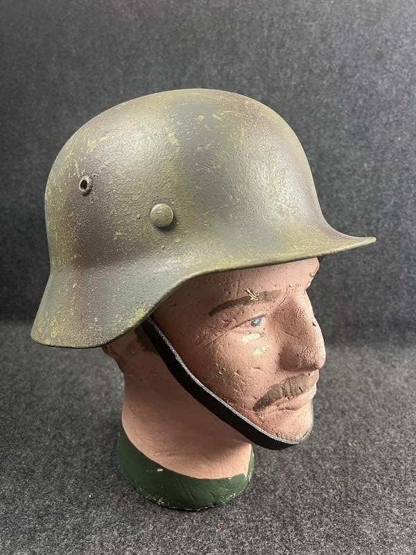 Original WWII German Army Heer M40 Refurb Helmet Normandy Pattern Camo