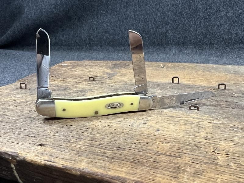 Case XX WR Pocket Knife Yellow Synthetic Medium Stockman 3318 CV