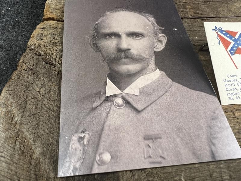 1890 CONFEDERATE VETERAN CARD - GEO. W HOWARD, CO. "B" LAMAR GUARDS 19TH SC AND WASHINGTON LIGHT ART