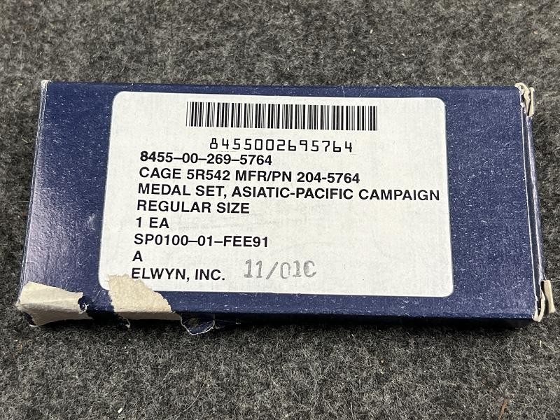 US ASIATIC PACIFIC CAMPAIGN MEDAL SET IN BOX