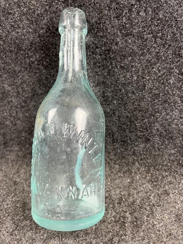 ANTIQUE HERMAN WINTER SODA BOTTLE SAVANNAH GA