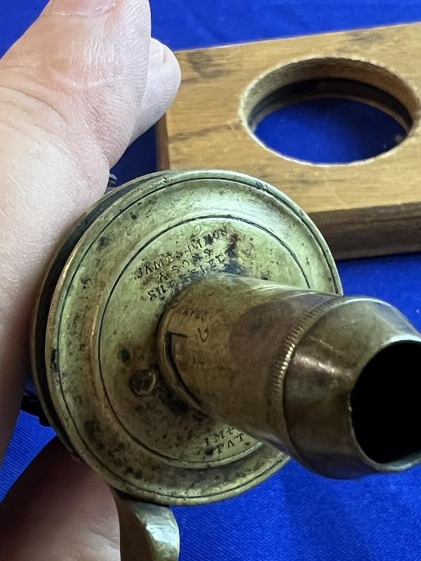 ANTIQUE JAMES DIXON AND SONS POWDER FLASK
