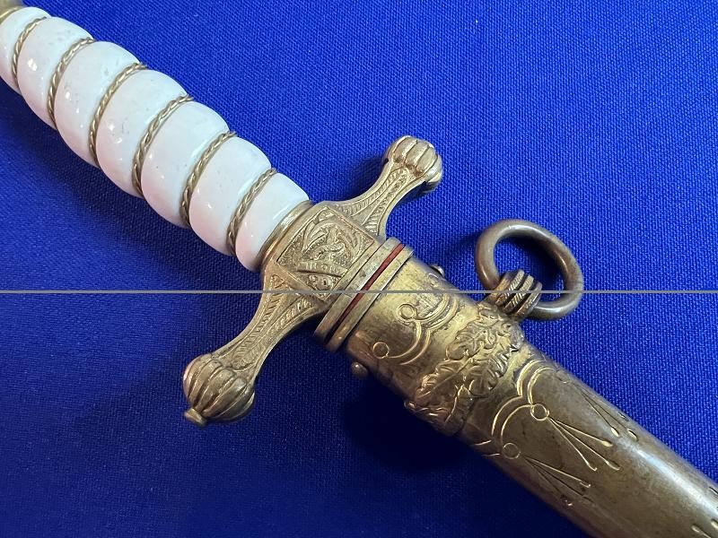 WWII GERMAN KRIEGSMARINE U-BOAT OFFICER DRESS DAGGER