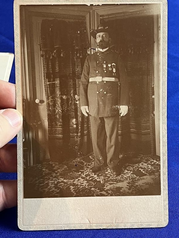 Union Army veteran of the American Civil War GAR Staff of Commander Chief Cabinet Cards