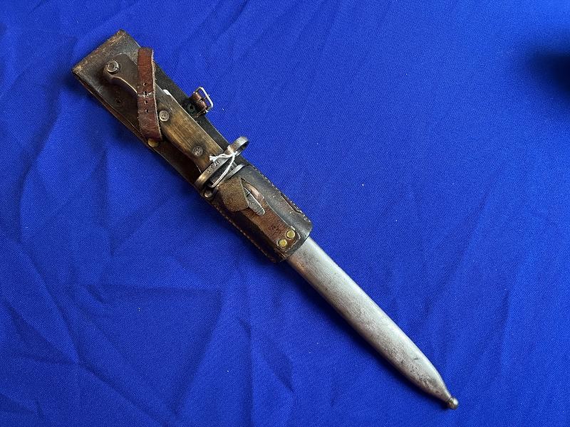 WW2 GERMAN MAUSER BAYONET WITH SCABBARD AND FROG