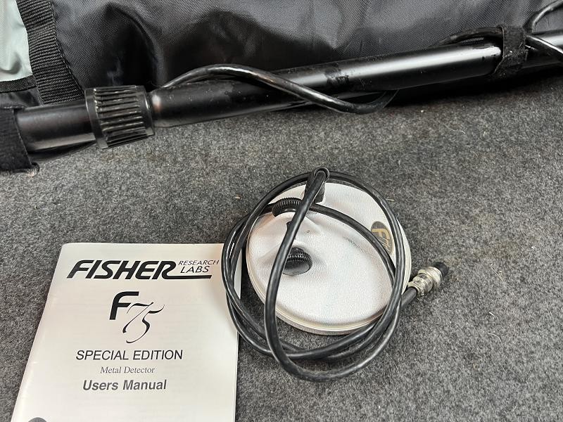 Fisher F75 Metal Detector with Waterproof 11" DD Coil Headphones and Carry Bag