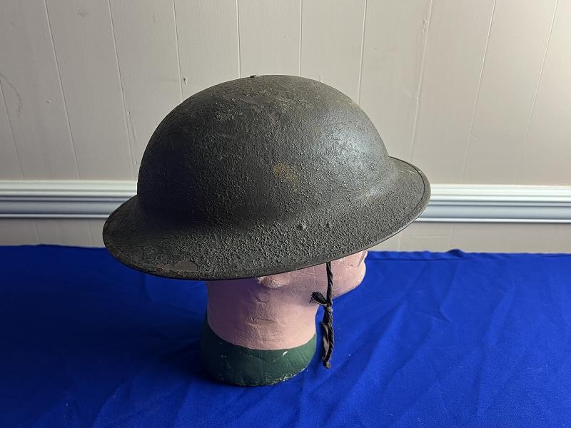 US WWI WORLD WAR ONE MODEL 1917 CAMO HELMET WITH PAINTED 77TH DIVISION INSIGNIA