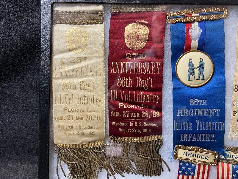 86TH ILLINOIS CHARLES MCKOWN CO. F GAR MEDALS & RIBBONS CIVIL WAR VETERANS GROUPING