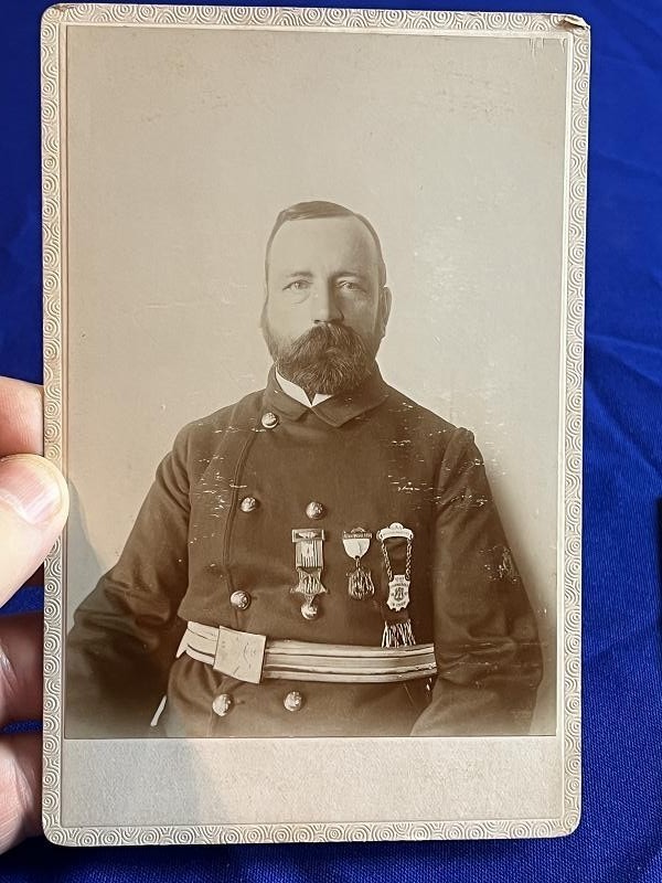 Union Army veteran of the American Civil War GAR Staff of Commander Chief Cabinet Cards