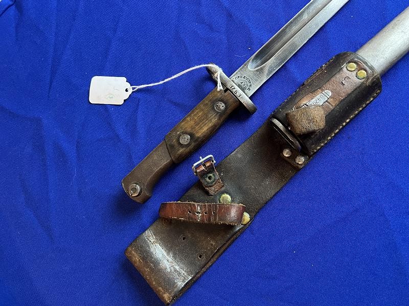 WW2 GERMAN MAUSER BAYONET WITH SCABBARD AND FROG
