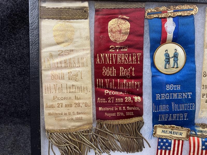 86TH ILLINOIS CHARLES MCKOWN CO. F GAR MEDALS & RIBBONS CIVIL WAR VETERANS GROUPING