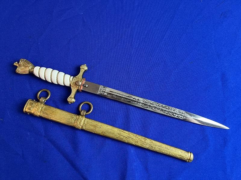WWII GERMAN KRIEGSMARINE U-BOAT OFFICER DRESS DAGGER