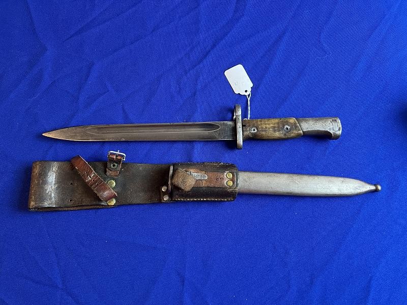 WW2 GERMAN MAUSER BAYONET WITH SCABBARD AND FROG
