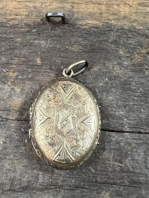 Large Antique Double Photo Locket