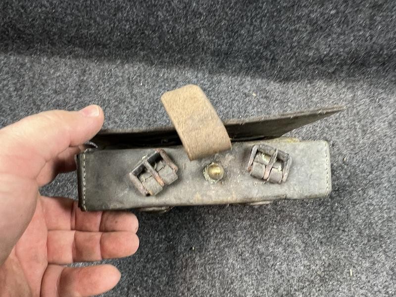Civil War Model 1858 U S Cartridge Box, with U.S. Boxplate