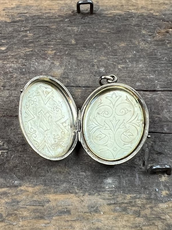 Large Antique Double Photo Locket