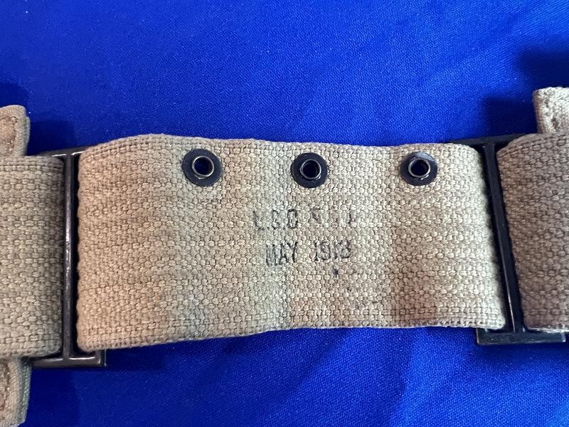 WW1 US LCC AND CO AMMO BELT WELL MARKED 7-18
