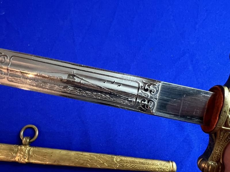 WWII GERMAN KRIEGSMARINE U-BOAT OFFICER DRESS DAGGER