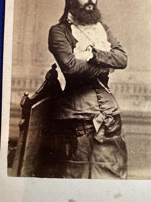 Rare Original CDV Barnum's Circus Sideshow Freak Bearded Lady Annie Jones