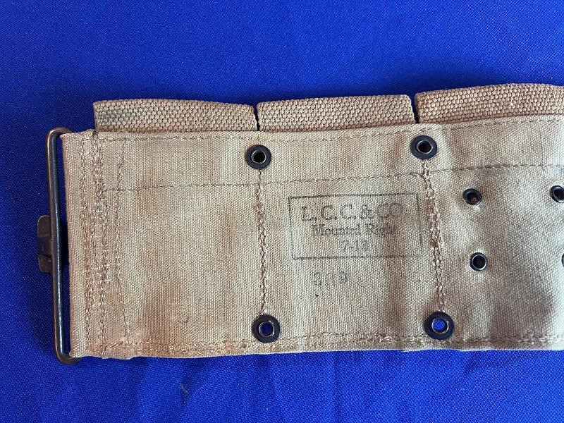 WW1 US LCC AND CO AMMO BELT WELL MARKED 7-18