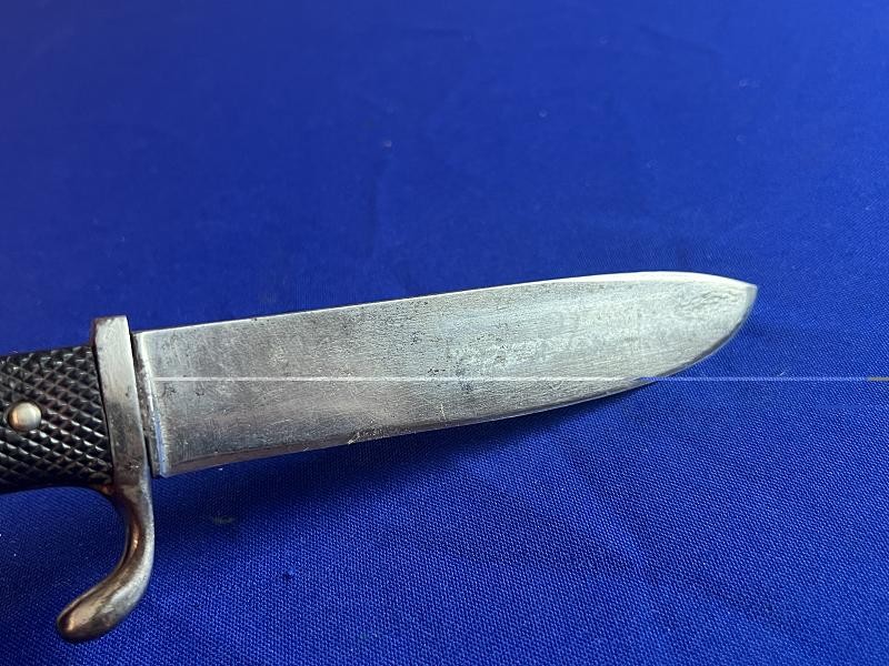 WW2 1ST MODEL HITLER YOUTH KNIFE & SCABBARD BY GUST L. KOLLER