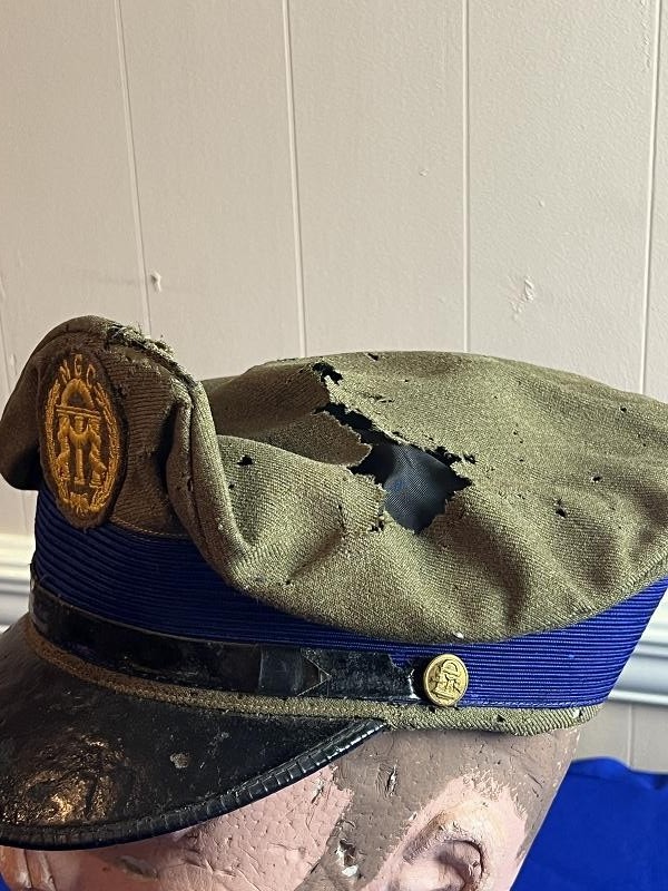 Early 1900s North Georgia Military College Hat and Sword Belt with Buckle
