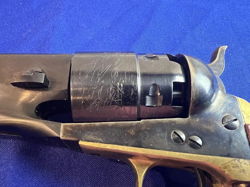 Gardone Italian Reproduction of a Colt Army 44 caliber Revolver in box with accessories