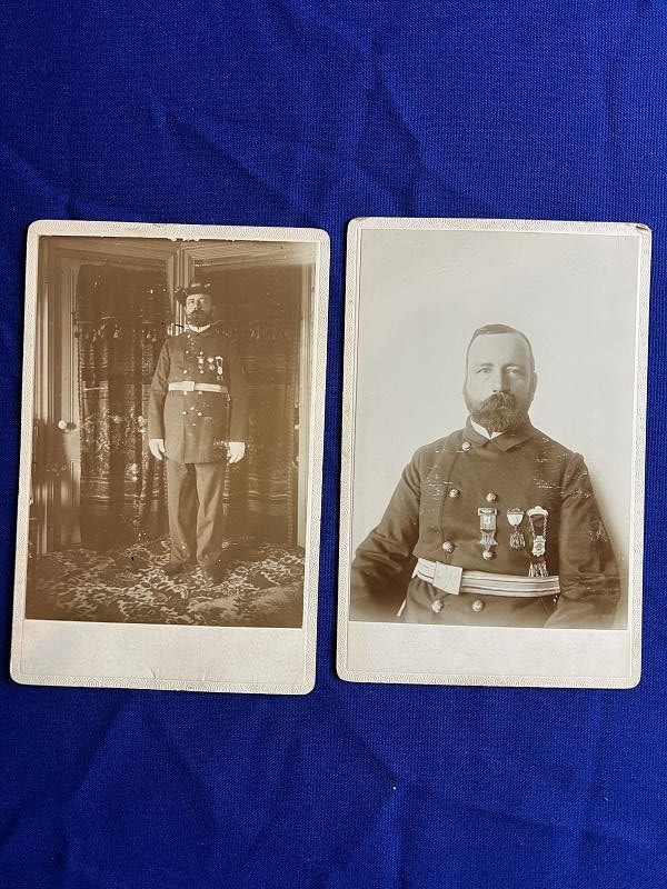 Union Army veteran of the American Civil War GAR Staff of Commander Chief Cabinet Cards