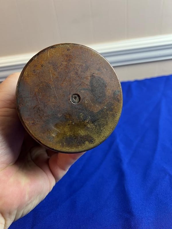 LARGE WWI 1918 TRENCH ART ARGONNE ARTILLERY SHELL