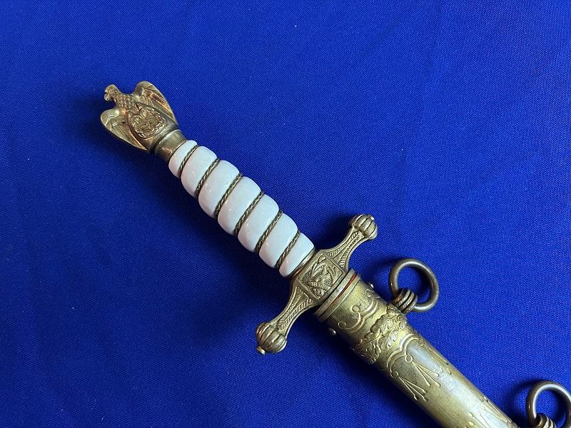 WWII GERMAN KRIEGSMARINE U-BOAT OFFICER DRESS DAGGER