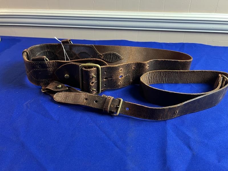 WWI British Sam Brown Military Belt and Buckle