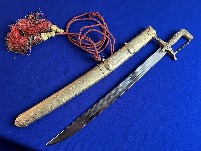 MIDDLE EAST GOLD PLATED WEDDING SWORD