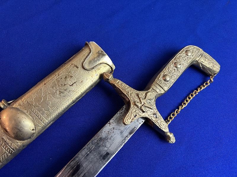 MIDDLE EAST GOLD PLATED WEDDING SWORD
