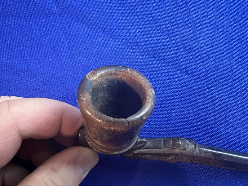 Civil War Pipe Army Navy Marked Rifle Shape Made From Gutta Percha