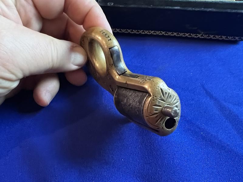 Rare Cased James Reid Knuckle Duster Revolver
