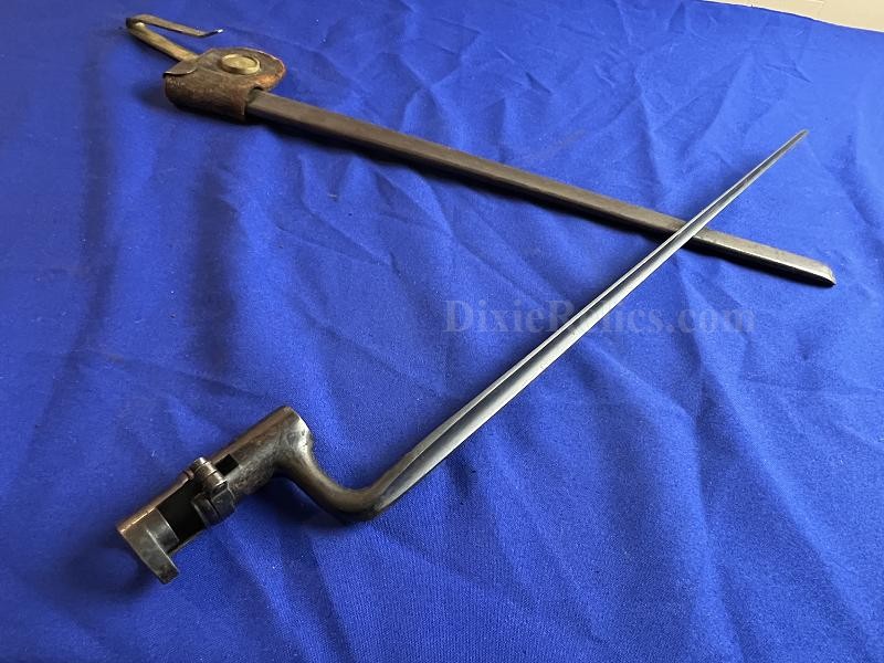 U.S. Model 1873 Springfield 45-70 Trapdoor Socket Bayonet Marked US With Scabbard