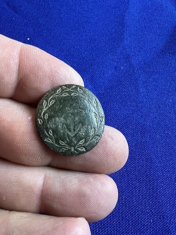 War 1812 Early Navy Coat Button Dug Savannah GA