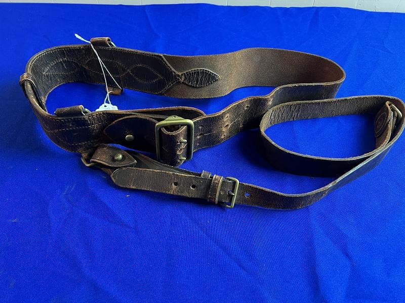 WWI British Sam Brown Military Belt and Buckle