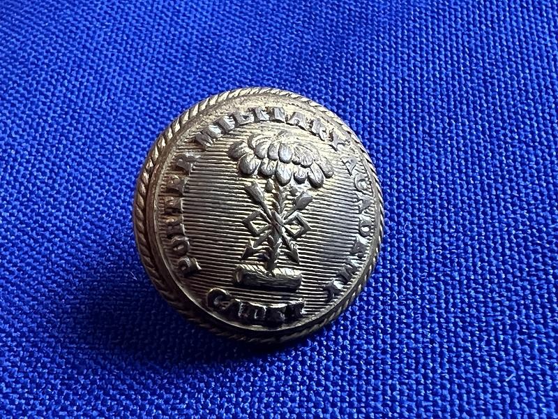 PORTER MILITARY ACADEMY CADET SOUTH CAROLINA BRASS UNIFORM CUFF BUTTON JACOB REED SONS BM