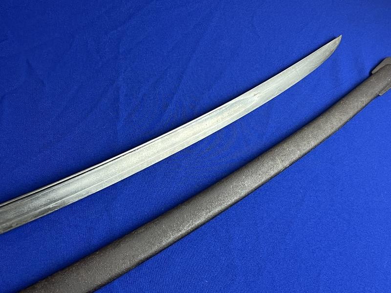 U.S. Civil War Model 1860 Light Cavalry Saber Sword by AMES with Scabbard Dated 1865