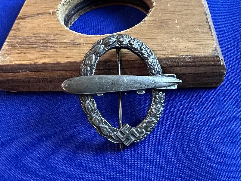 German WWI Army Airship Zeppelin Pilot Badge