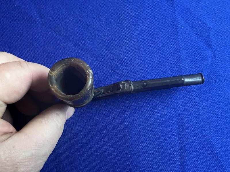 Civil War Pipe Army Navy Marked Rifle Shape Made From Gutta Percha