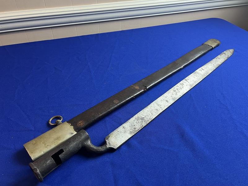 P1849 AUSTRIAN RIFLE SABRE BAYONET WITH SCABBARD