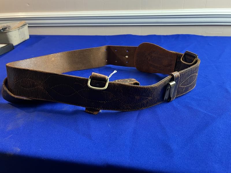 WWI British Sam Brown Military Belt and Buckle